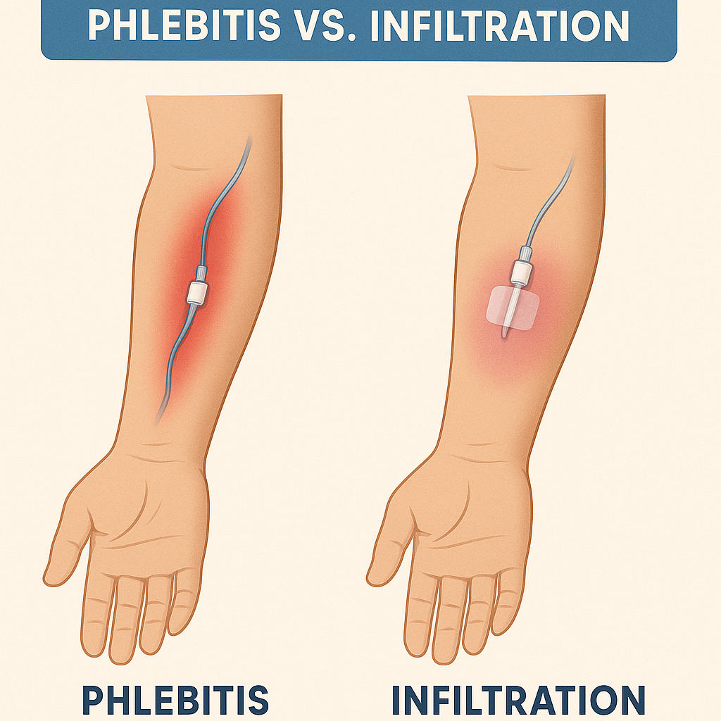 Phlebitis vs Infiltration